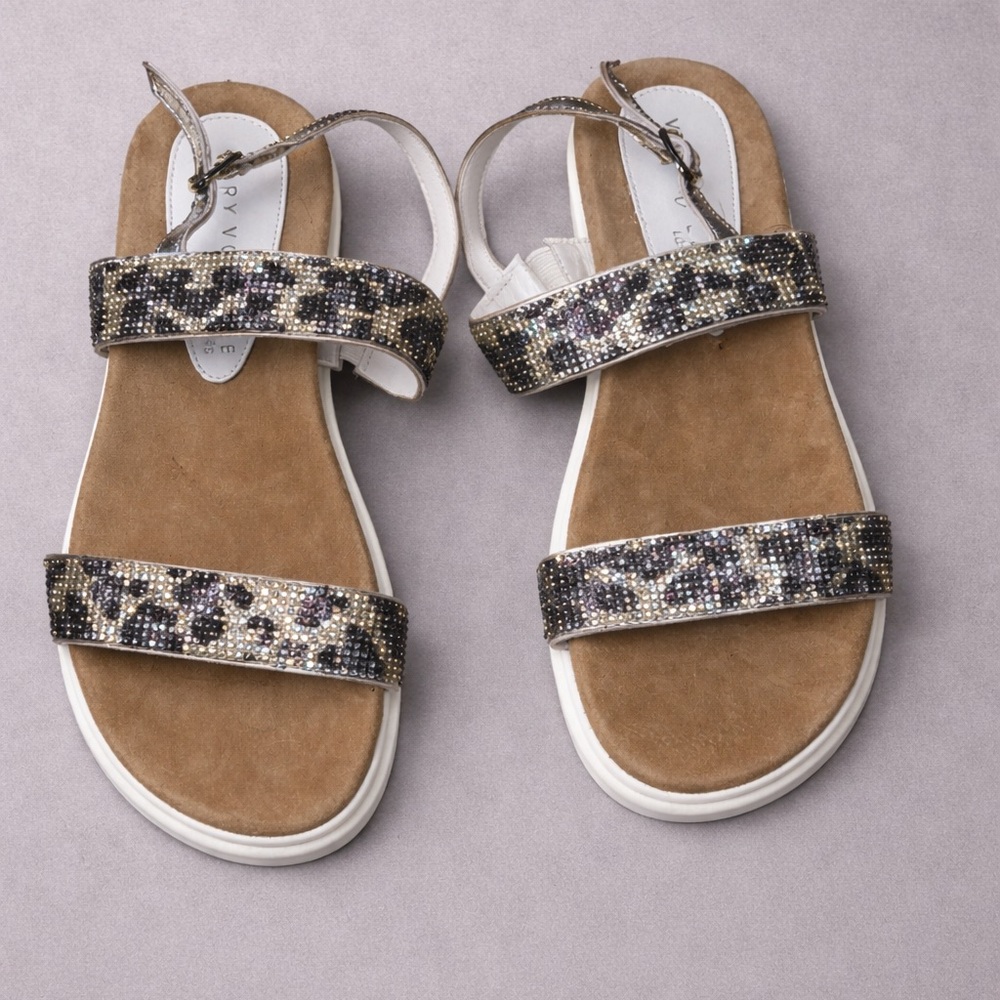 Very Volatile white leopard print sandals